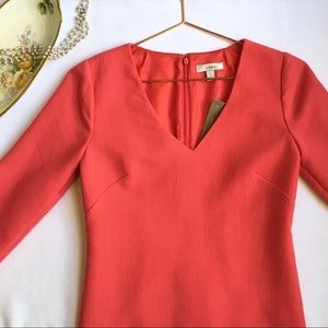 J. Crew Wool Crepe V-neck Dress